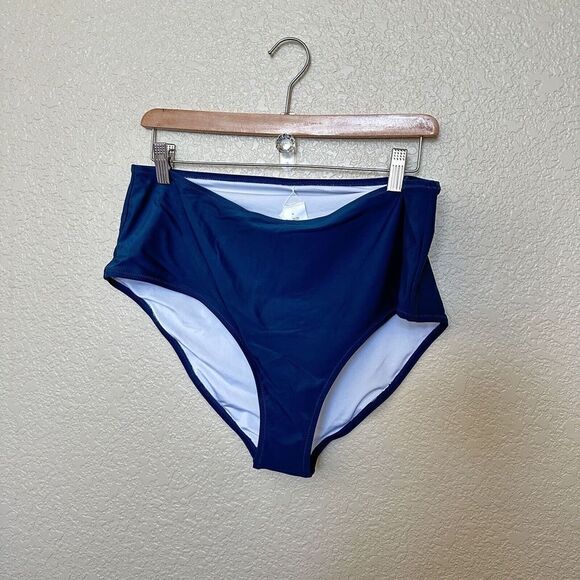 Cupshe Dark Teal NWT Bikini Bottoms 2x Plus Size Green Brief Boy Swimsuit - Picture 1 of 5